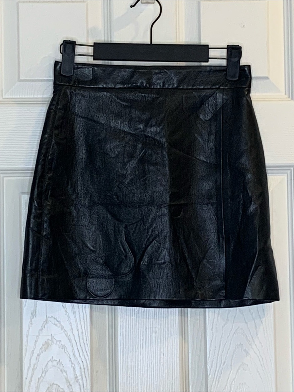 Aritzia Wilfred Faux Leather Mini Skirt Black Size 0